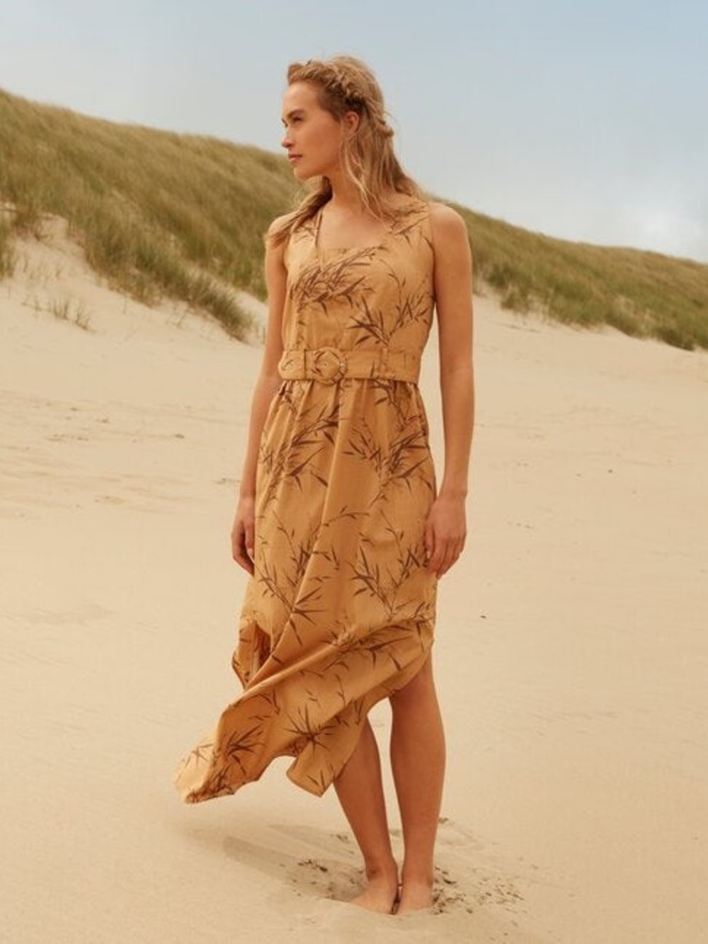 YAYA Women Woven Cotton Maxi Dress